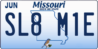 MO license plate SL8M1E