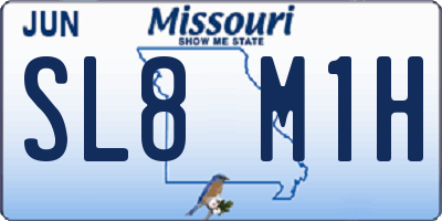 MO license plate SL8M1H