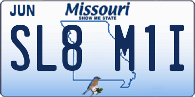 MO license plate SL8M1I