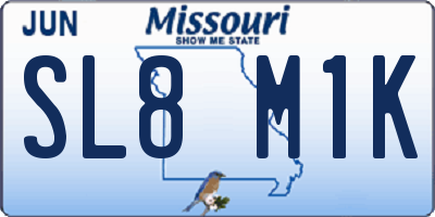 MO license plate SL8M1K