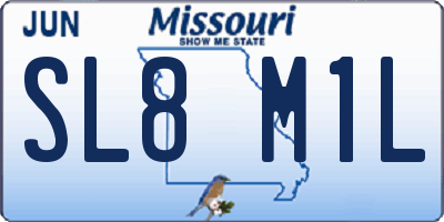 MO license plate SL8M1L