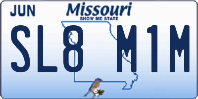 MO license plate SL8M1M