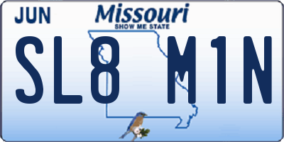 MO license plate SL8M1N