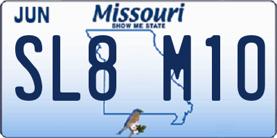 MO license plate SL8M1O