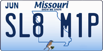 MO license plate SL8M1P