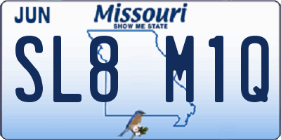 MO license plate SL8M1Q