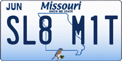 MO license plate SL8M1T