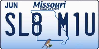 MO license plate SL8M1U