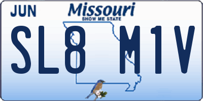 MO license plate SL8M1V