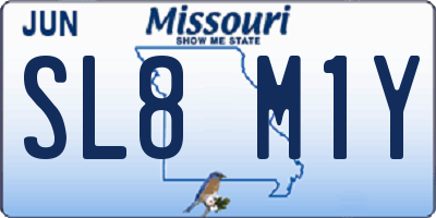 MO license plate SL8M1Y