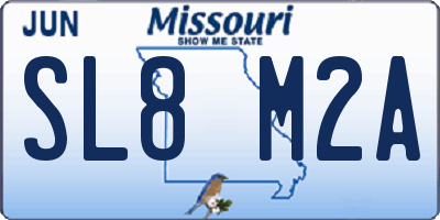 MO license plate SL8M2A