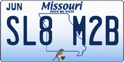 MO license plate SL8M2B