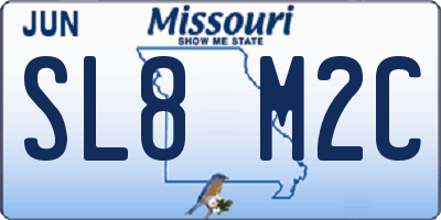 MO license plate SL8M2C