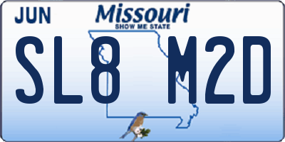 MO license plate SL8M2D