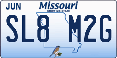 MO license plate SL8M2G