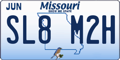 MO license plate SL8M2H