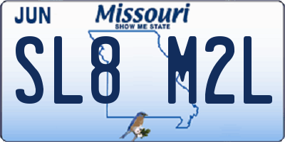 MO license plate SL8M2L