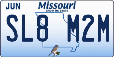 MO license plate SL8M2M