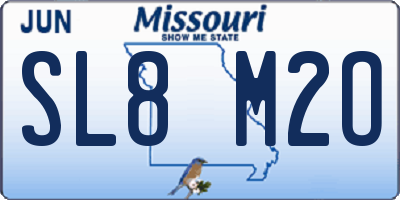 MO license plate SL8M2O