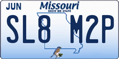 MO license plate SL8M2P