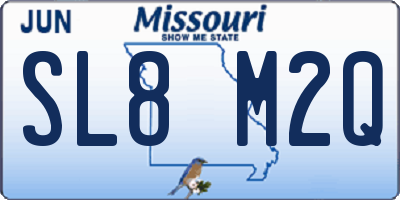 MO license plate SL8M2Q