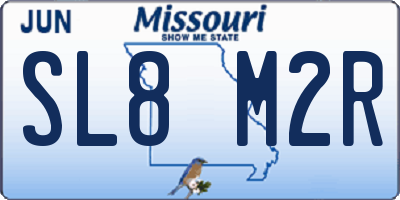 MO license plate SL8M2R
