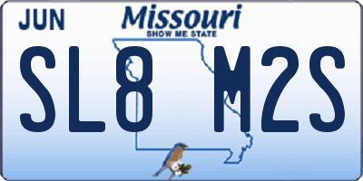 MO license plate SL8M2S