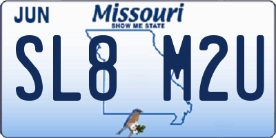 MO license plate SL8M2U