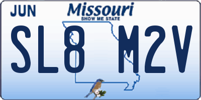 MO license plate SL8M2V