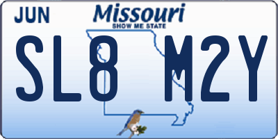 MO license plate SL8M2Y