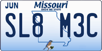 MO license plate SL8M3C