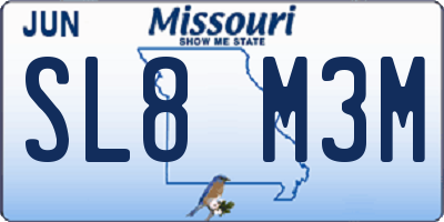 MO license plate SL8M3M