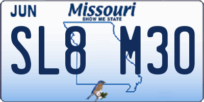 MO license plate SL8M3O