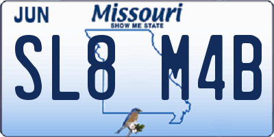 MO license plate SL8M4B