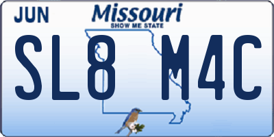 MO license plate SL8M4C