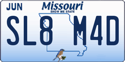 MO license plate SL8M4D