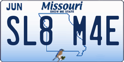 MO license plate SL8M4E