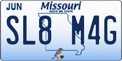MO license plate SL8M4G