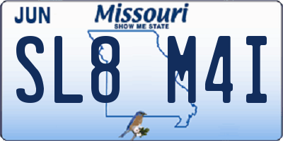 MO license plate SL8M4I