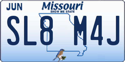 MO license plate SL8M4J