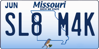 MO license plate SL8M4K