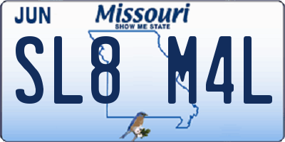 MO license plate SL8M4L