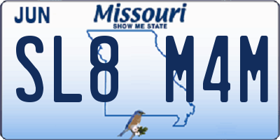 MO license plate SL8M4M