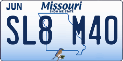 MO license plate SL8M4O