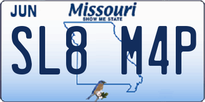 MO license plate SL8M4P