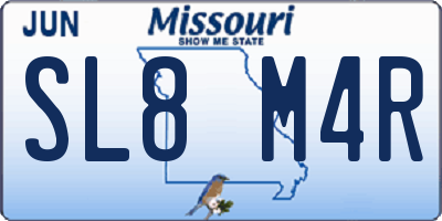 MO license plate SL8M4R