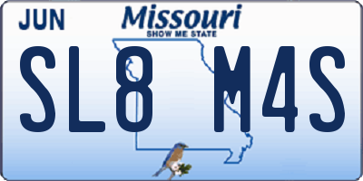 MO license plate SL8M4S