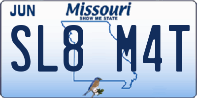 MO license plate SL8M4T
