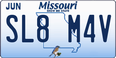 MO license plate SL8M4V