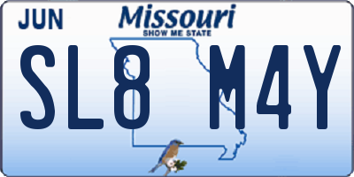 MO license plate SL8M4Y